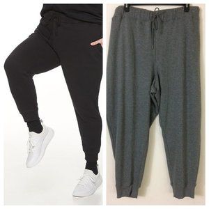 EVRI Ribbed Hem Cotton Blend Jogger Pants 4X